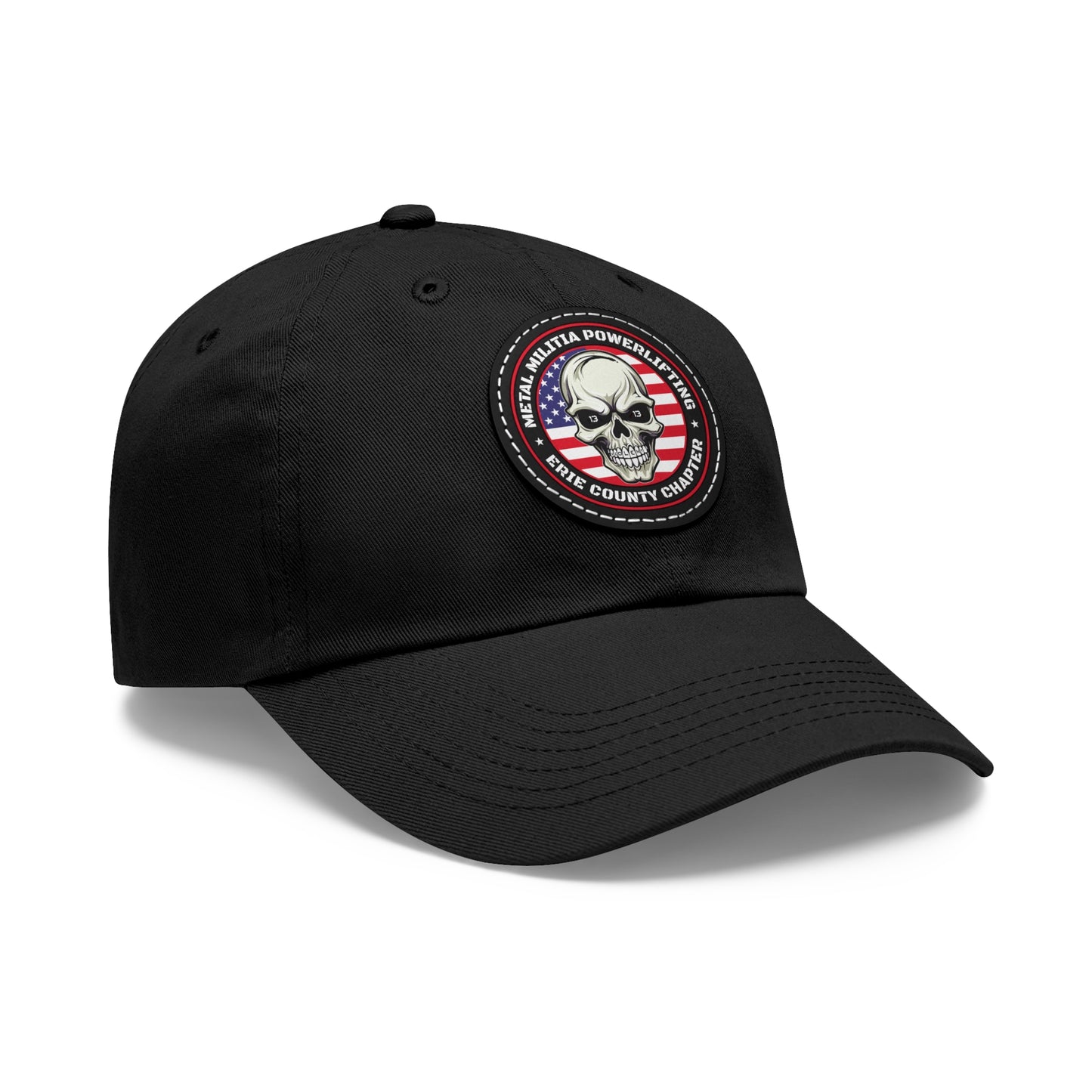 Erie County Metal Militia Hat with Leather Patch