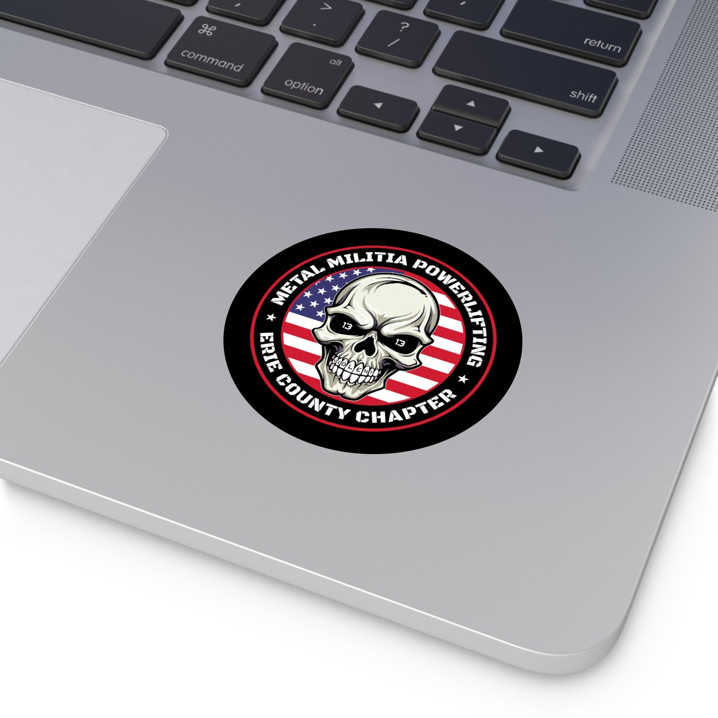 Erie County Metal Militia Round Vinyl Stickers