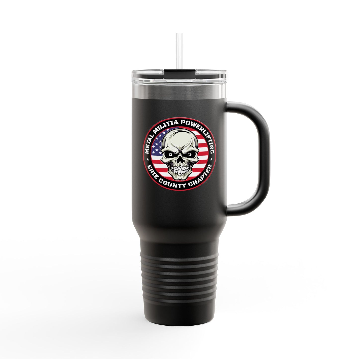 Erie County Metal Militia Insulated Travel Mug, 40oz