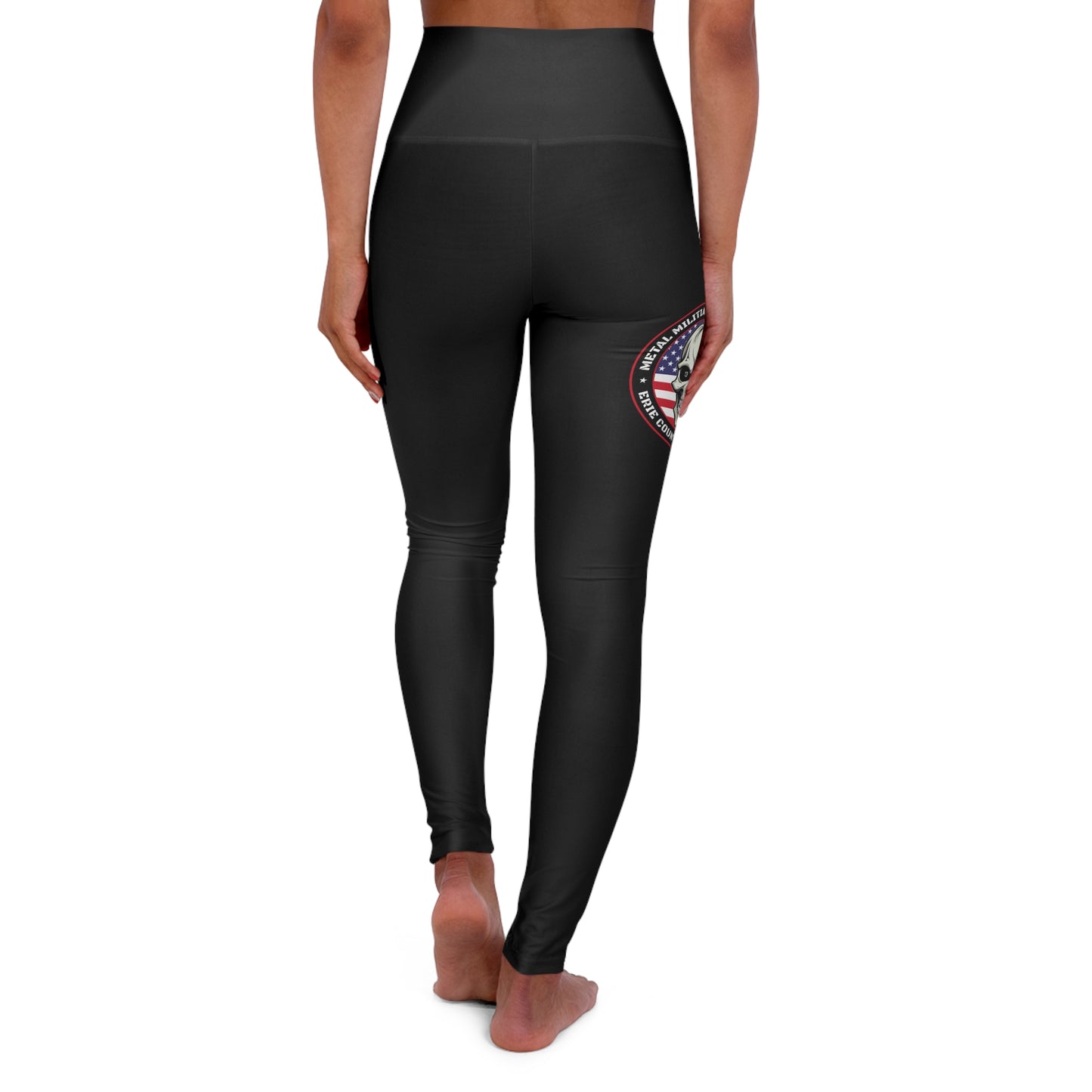 Erie County Metal Militia High Waisted Yoga Leggings (AOP)