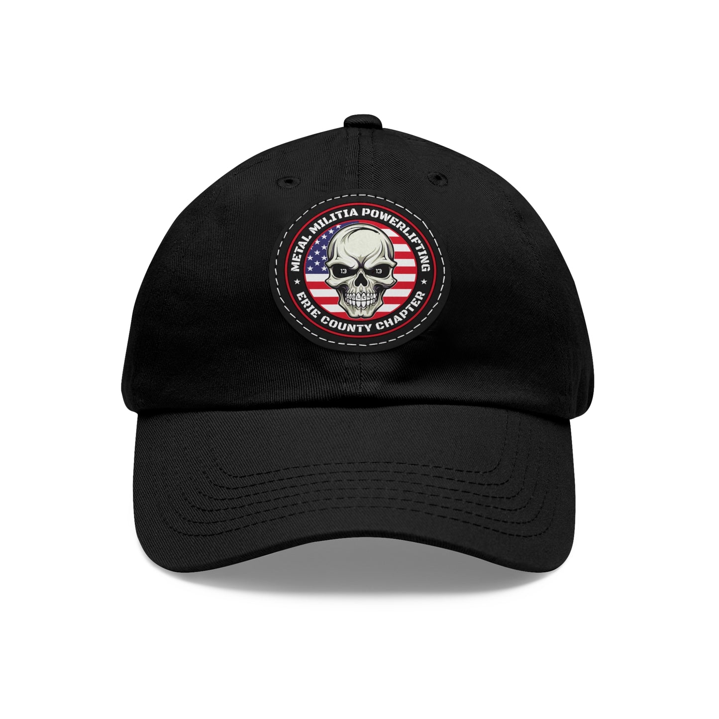 Erie County Metal Militia Hat with Leather Patch