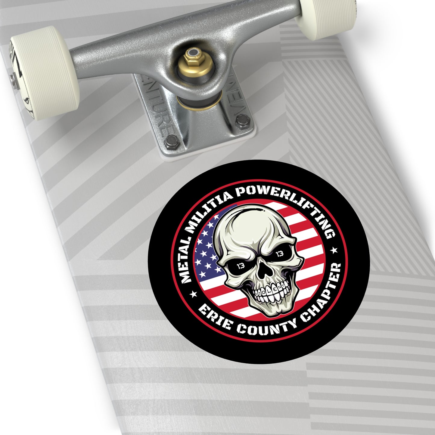 Erie County Metal Militia Round Vinyl Stickers