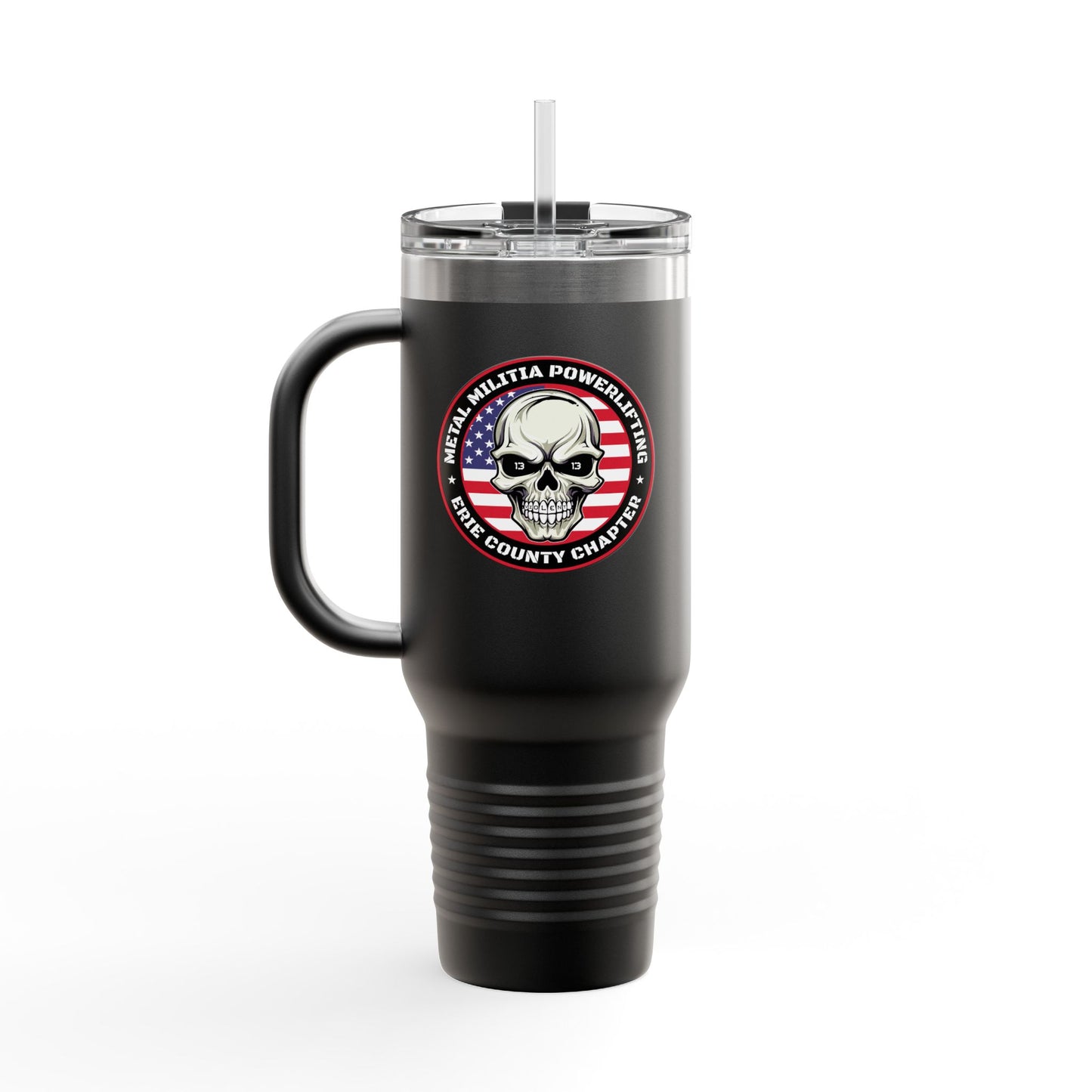 Erie County Metal Militia Insulated Travel Mug, 40oz