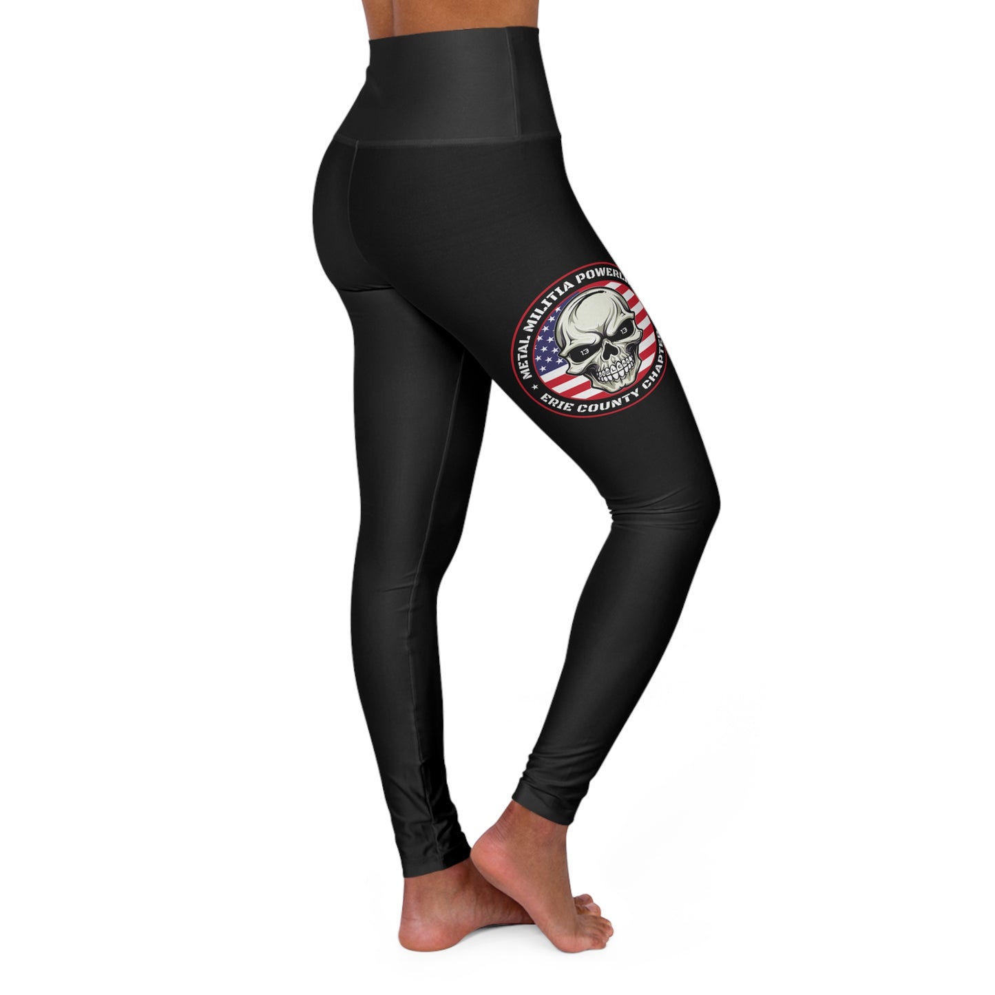 Erie County Metal Militia High Waisted Yoga Leggings (AOP)